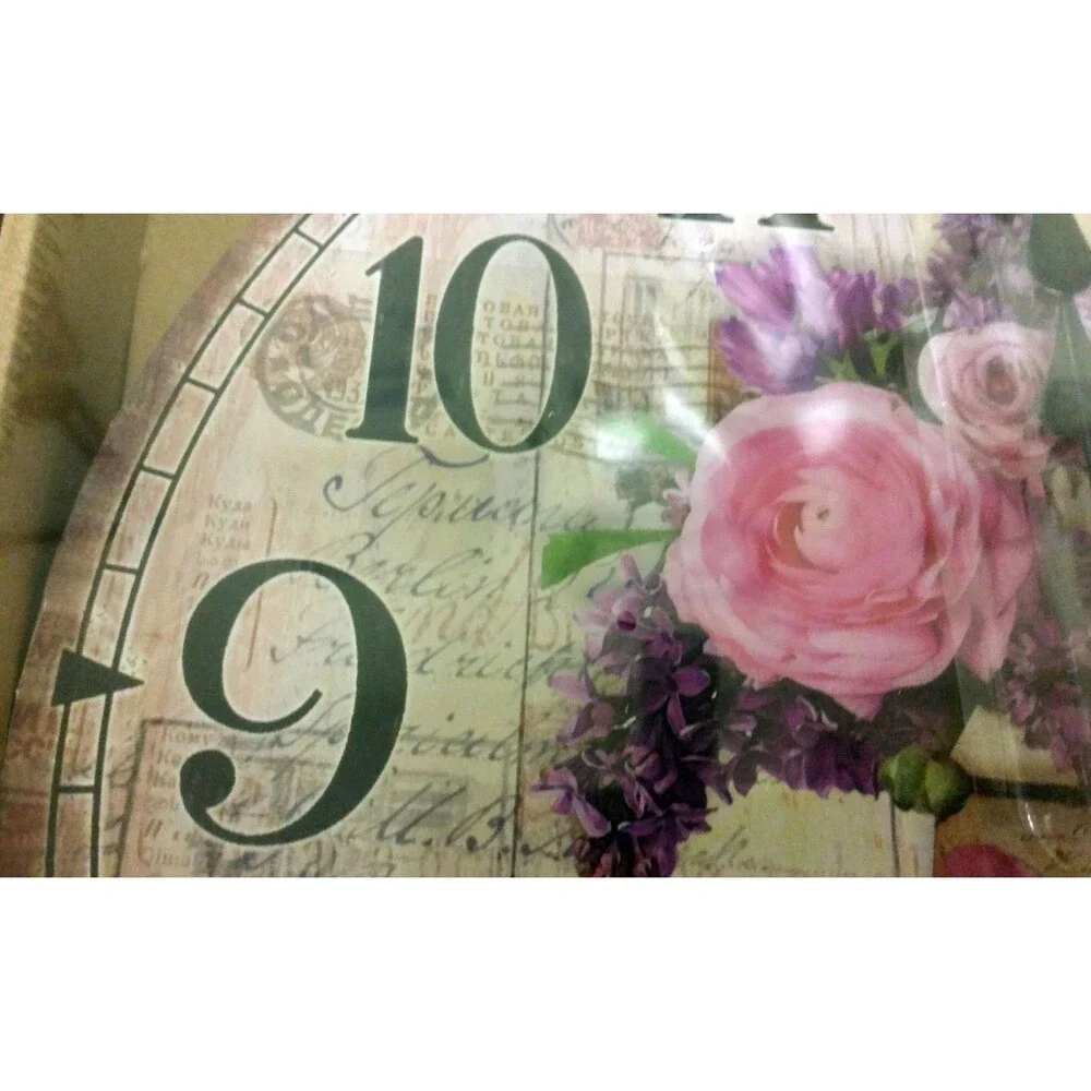 Round Wooden Kitchen Wall Decorative Clock, 12